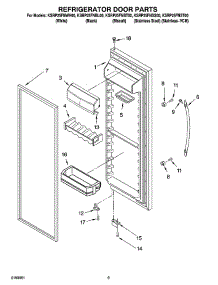 06 - Refrigerator Door Parts parts for Kitchenaid Refrigerator KSRP25FNST00 from AppliancePartsPros.com