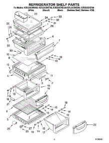 03 - Refrigerator Shelf Parts parts for Kitchenaid Refrigerator KSRJ22CNBL00 from AppliancePartsPros.com