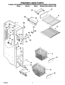 04 - Freezer Liner Parts parts for Kitchenaid Refrigerator KSRJ22CNBL00 from AppliancePartsPros.com