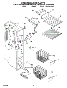 04 - Freezer Liner Parts parts for Kitchenaid Refrigerator KSRP22FNBL00 from AppliancePartsPros.com