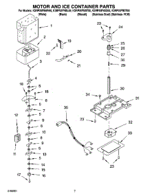 05 - Motor And Ice Container Parts parts for Kitchenaid Refrigerator KSRP25FNBL00 from AppliancePartsPros.com