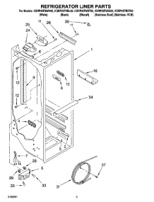 02 - Refrigerator Liner Parts parts for Kitchenaid Refrigerator KSRP25FNWH00 from AppliancePartsPros.com