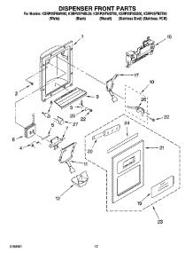 08 - Dispenser Front Parts parts for Kitchenaid Refrigerator KSRP25FNWH00 from AppliancePartsPros.com