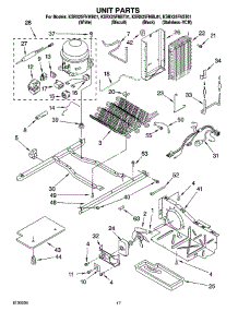 11 - Unit Parts parts for Kitchenaid Refrigerator KSRX25FNBL01 from AppliancePartsPros.com
