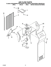 09 - Air Flow Parts parts for Kitchenaid Refrigerator KSRA25PNLK00 from AppliancePartsPros.com