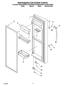 07 - Refrigerator Door Parts parts for Kitchenaid Refrigerator KSRA22CNBT00 from AppliancePartsPros.com