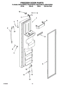 08 - Freezer Door Parts parts for Kitchenaid Refrigerator KSRA22CNBT00 from AppliancePartsPros.com