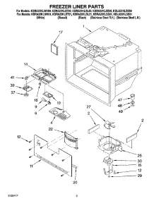 02 - Freezer Liner Parts parts for Kitchenaid Refrigerator KBRA22KLSS01 from AppliancePartsPros.com