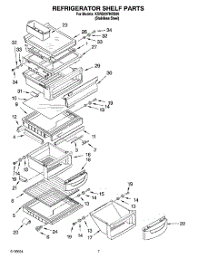05 - Refrigerator Shelf Parts parts for Kitchenaid Refrigerator KSRB22FNSS00 from AppliancePartsPros.com