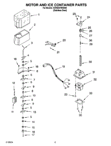 06 - Motor And Ice Container Parts parts for Kitchenaid Refrigerator KSRB22FNSS00 from AppliancePartsPros.com