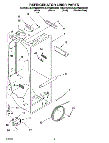 02 - Refrigerator Liner Parts parts for Kitchenaid Refrigerator KSRA22CNWH00 from AppliancePartsPros.com