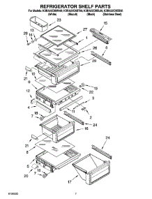 05 - Refrigerator Shelf Parts parts for Kitchenaid Refrigerator KSRA22CNBL00 from AppliancePartsPros.com