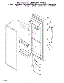 06 - Refrigerator Door Parts parts for Kitchenaid Refrigerator KSRA25PNWH00 from AppliancePartsPros.com