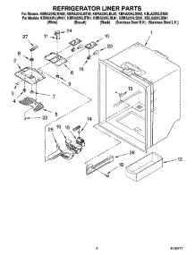 04 - Refrigerator Liner Parts parts for Kitchenaid Refrigerator KBRA22KLBL01 from AppliancePartsPros.com