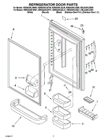 05 - Refrigerator Door Parts parts for Kitchenaid Refrigerator KBRA22KLBL01 from AppliancePartsPros.com