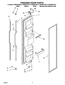 07 - Freezer Door Parts parts for Kitchenaid Refrigerator KSRD25FKWH15 from AppliancePartsPros.com