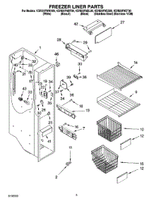 04 - Freezer Liner Parts parts for Kitchenaid Refrigerator KSRI22FNBL00 from AppliancePartsPros.com
