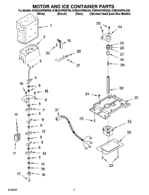 05 - Motor And Ice Container Parts parts for Kitchenaid Refrigerator KSRA25PNBT00 from AppliancePartsPros.com