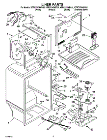02 - Liner Parts parts for Kitchenaid Refrigerator KTRC22KMBT02 from AppliancePartsPros.com