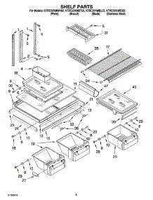 03 - Shelf Parts parts for Kitchenaid Refrigerator KTRC22KMBT02 from AppliancePartsPros.com