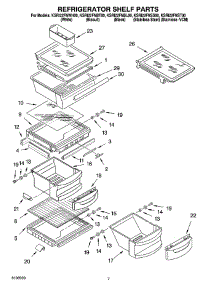 05 - Refrigerator Shelf Parts parts for Kitchenaid Refrigerator KSRI22FNBL00 from AppliancePartsPros.com