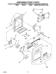 09 - Dispenser Front Parts parts for Kitchenaid Refrigerator KSRI22FNBL00 from AppliancePartsPros.com