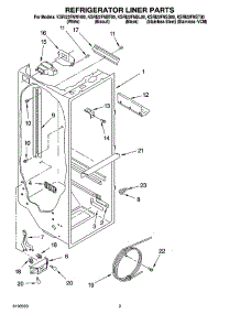 02 - Refrigerator Liner Parts parts for Kitchenaid Refrigerator KSRI22FNWH00 from AppliancePartsPros.com
