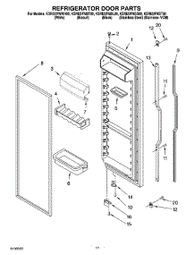 07 - Refrigerator Door Parts parts for Kitchenaid Refrigerator KSRI22FNWH00 from AppliancePartsPros.com