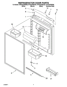 04 - Refrigerator Door Parts parts for Kitchenaid Refrigerator KTRC22EMBL02 from AppliancePartsPros.com