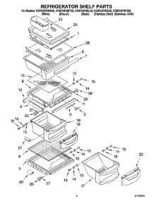 03 - Refrigerator Shelf Parts parts for Kitchenaid Refrigerator KSRI25FNBL00 from AppliancePartsPros.com