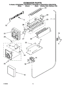 12 - Icemaker Parts, Optional Parts parts for Kitchenaid Refrigerator KSRI25FNBL00 from AppliancePartsPros.com