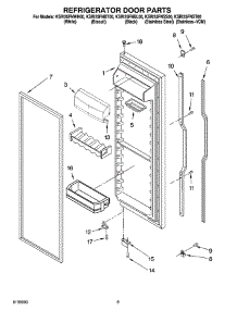 06 - Refrigerator Door Parts parts for Kitchenaid Refrigerator KSRI25FNBT00 from AppliancePartsPros.com