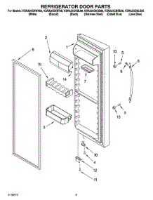 06 - Refrigerator Door Parts parts for Kitchenaid Refrigerator KSRA25CNBT00 from AppliancePartsPros.com
