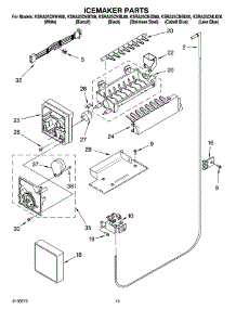 12 - Icemaker Parts, Parts Not Illustrated parts for Kitchenaid Refrigerator KSRA25CNBT00 from AppliancePartsPros.com