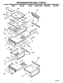 03 - Refrigerator Shelf Parts parts for Kitchenaid Refrigerator KSRA25CNBL00 from AppliancePartsPros.com