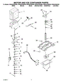 05 - Motor And Ice Container Parts parts for Kitchenaid Refrigerator KSRA25CNBL00 from AppliancePartsPros.com