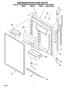04 - Refrigerator Door Parts parts for Kitchenaid Refrigerator KTRP22EMSS01 from AppliancePartsPros.com