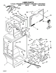 02 - Liner Parts parts for Kitchenaid Refrigerator KTRP22EMWH01 from AppliancePartsPros.com