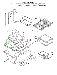 03 - Shelf Parts parts for Kitchenaid Refrigerator KTRP22EMWH01 from AppliancePartsPros.com
