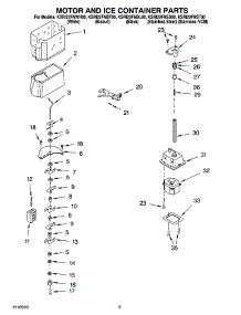 06 - Motor And Ice Container Parts parts for Kitchenaid Refrigerator KSRI22FNBT00 from AppliancePartsPros.com