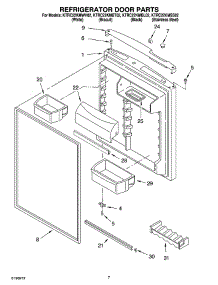 04 - Refrigerator Door Parts parts for Kitchenaid Refrigerator KTRC22KMBL02 from AppliancePartsPros.com