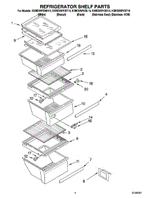 03 - Refrigerator Shelf Parts parts for Kitchenaid Refrigerator KSRD25FKBL15 from AppliancePartsPros.com