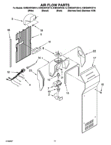 10 - Air Flow Parts parts for Kitchenaid Refrigerator KSRD25FKBL15 from AppliancePartsPros.com