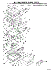 03 - Refrigerator Shelf Parts parts for Kitchenaid Refrigerator KSRJ25CNWH00 from AppliancePartsPros.com