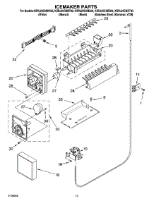 12 - Icemaker Parts, Parts Not Illustrated parts for Kitchenaid Refrigerator KSRJ25CNWH00 from AppliancePartsPros.com