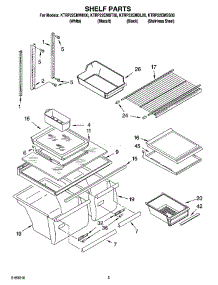 03 - Shelf Parts parts for Kitchenaid Refrigerator KTRP22EMWH00 from AppliancePartsPros.com