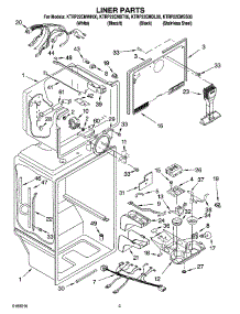 02 - Liner Parts parts for Kitchenaid Refrigerator KTRP22EMSS00 from AppliancePartsPros.com