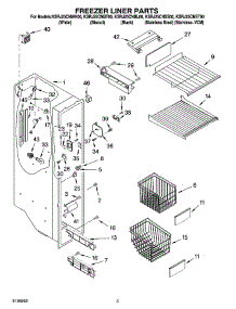 04 - Freezer Liner Parts parts for Kitchenaid Refrigerator KSRJ25CNST00 from AppliancePartsPros.com