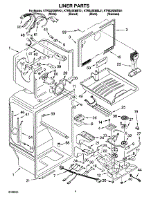 02 - Liner Parts parts for Kitchenaid Refrigerator KTRS22EMBL01 from AppliancePartsPros.com