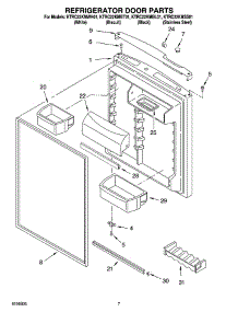 04 - Refrigerator Door Parts parts for Kitchenaid Refrigerator KTRC22KMBT01 from AppliancePartsPros.com